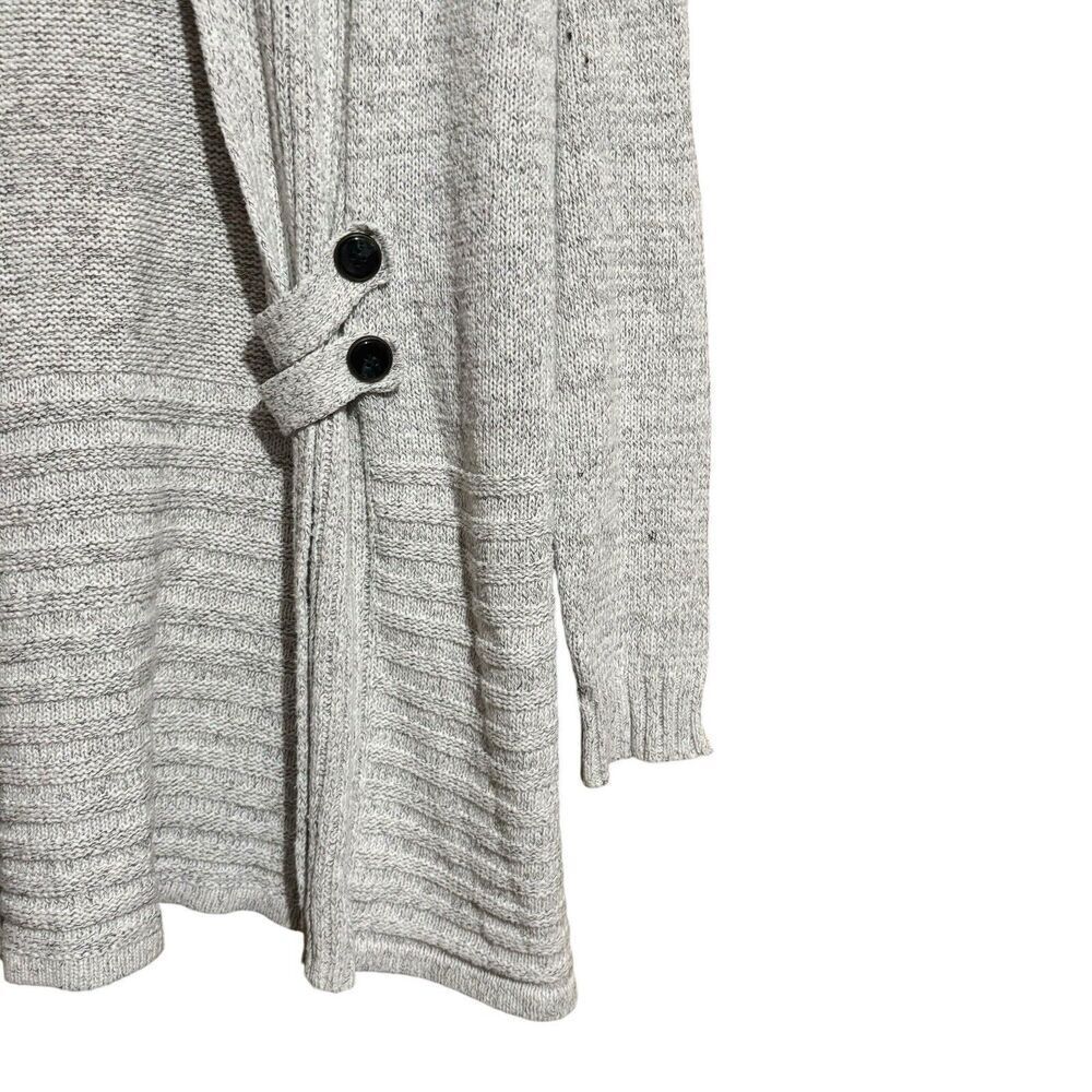 APT 9 Cardigan Womens Medium Gray Wool Blend Chunky Knit Open Sweater - Picture 5 of 9